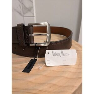 NWT Shinola Detroit Mens‎ Leather Belt Brown Silver Buckle Sewn in USA Size 40